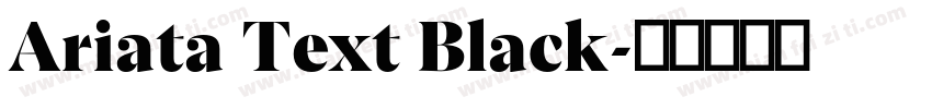 Ariata Text Black字体转换